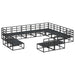 Set de canapele pentru grădină 12 pcs Negru 353 x 283 x 71 cm - WALTI WALTI