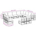 Set de canapele pentru grădină 12 pcs Negru 353 x 283 x 71 cm - WALTI WALTI