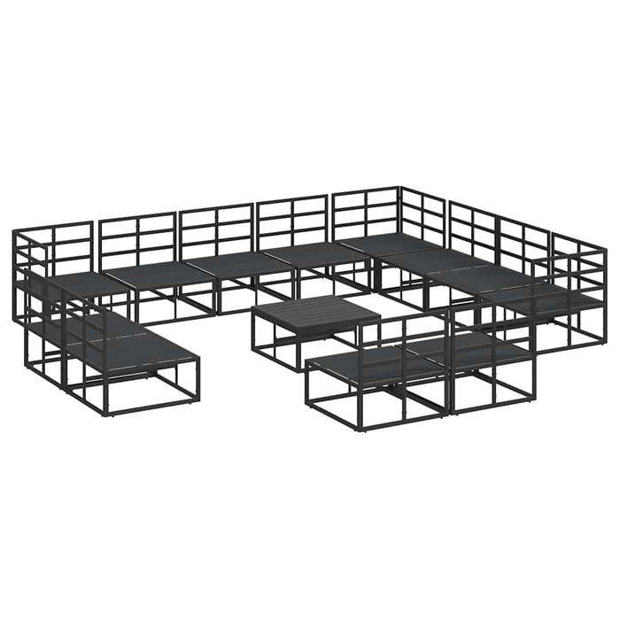 Set de canapele pentru grădină 13 pcs Negru 70 x 70 x 32 cm - WALTI WALTI