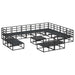 Set de canapele pentru grădină 13 pcs Negru 70 x 70 x 32 cm - WALTI WALTI