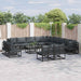 Set de canapele pentru grădină 13 pcs Negru 353 x 353 x 71 cm - WALTI WALTI