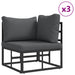 Set de canapele pentru grădină 13 pcs Negru 353 x 353 x 71 cm - WALTI WALTI
