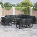 Set de canapele pentru grădină 11 pcs Negru 283 x 283 x 71 cm - WALTI WALTI