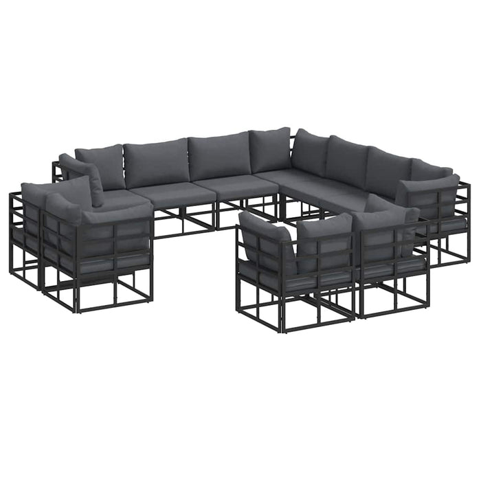 Set de canapele pentru grădină 11 pcs Negru 283 x 283 x 71 cm - WALTI WALTI