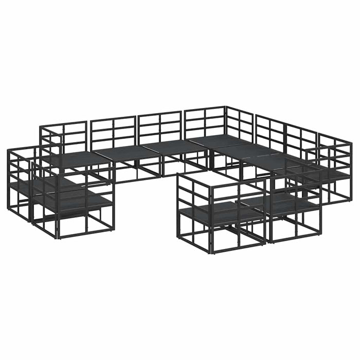 Set de canapele pentru grădină 11 pcs Negru 283 x 283 x 71 cm - WALTI WALTI