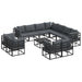 Set de canapele pentru grădină 12 pcs Negru 70 x 70 x 32 cm - WALTI WALTI