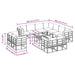 Set de canapele pentru grădină 12 pcs Negru 70 x 70 x 32 cm - WALTI WALTI