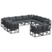 Set de canapele pentru grădină 12 pcs Negru 353 x 283 x 71 cm - WALTI WALTI