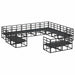 Set de canapele pentru grădină 12 pcs Negru 353 x 283 x 71 cm - WALTI WALTI