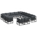 Set de canapele pentru grădină 13 pcs Negru 353 x 353 x 71 cm - WALTI WALTI
