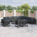 Set de canapele pentru grădină 14 pcs Negru 70 x 70 x 32 cm - WALTI WALTI