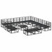 Set de canapele pentru grădină 14 pcs Negru 70 x 70 x 32 cm - WALTI WALTI