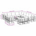 Set de canapele pentru grădină 14 pcs Negru 70 x 70 x 32 cm - WALTI WALTI