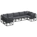 Set de canapele pentru grădină 7 pcs Negru Aluminiu - WALTI WALTI