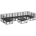 Set de canapele pentru grădină 8 pcs Negru Aluminiu - WALTI WALTI