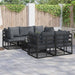 Set de canapele pentru grădină 6 pcs Negru 70 x 70 x 32 cm - WALTI WALTI