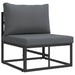 Set de canapele pentru grădină 6 pcs Negru 70 x 70 x 32 cm - WALTI WALTI