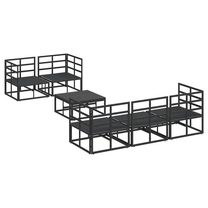 Set de canapele pentru grădină 6 pcs Negru 70 x 70 x 32 cm - WALTI WALTI