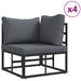 Set de canapele pentru grădină 6 pcs Negru 70 x 70 x 32 cm - WALTI WALTI