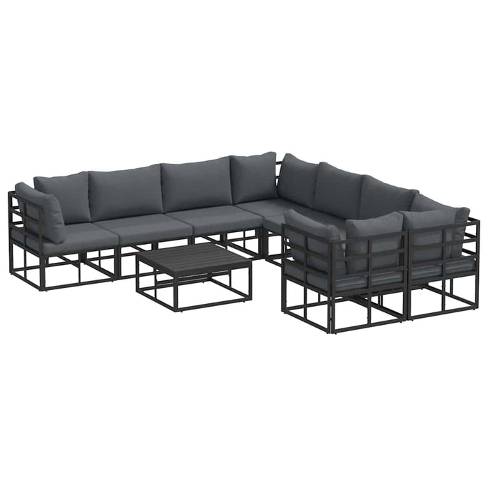 Set de canapele pentru grădină 9 pcs Negru 70 x 70 x 32 cm - WALTI WALTI