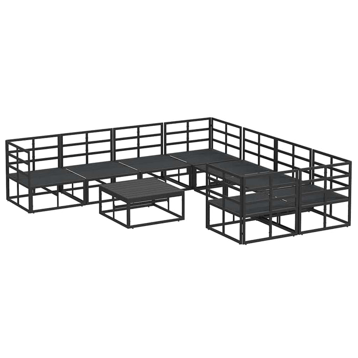 Set de canapele pentru grădină 9 pcs Negru 70 x 70 x 32 cm - WALTI WALTI