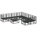 Set de canapele pentru grădină 9 pcs Negru 70 x 70 x 32 cm - WALTI WALTI