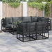 Set de canapele pentru grădină 7 pcs Negru 283 x 143 x 71 cm - WALTI WALTI