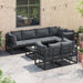 Set de canapele pentru grădină 7 pcs Negru 283 x 143 x 71 cm - WALTI WALTI