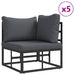 Set de canapele pentru grădină 7 pcs Negru 283 x 143 x 71 cm - WALTI WALTI