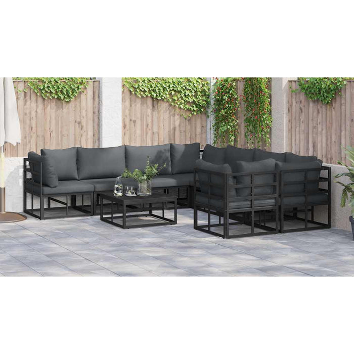 Set de canapele pentru grădină 8 pcs Negru 283 x 283 x 71 cm - WALTI WALTI