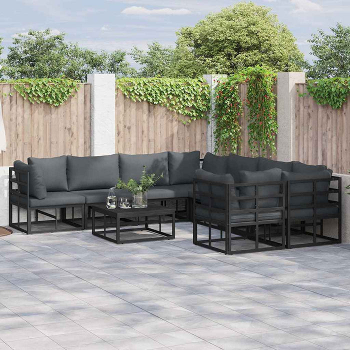 Set de canapele pentru grădină 8 pcs Negru 283 x 283 x 71 cm - WALTI WALTI