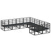 Set de canapele pentru grădină 8 pcs Negru 283 x 283 x 71 cm - WALTI WALTI