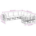 Set de canapele pentru grădină 8 pcs Negru 283 x 283 x 71 cm - WALTI WALTI