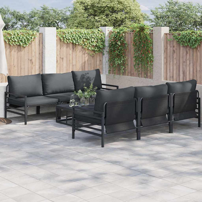 Set de canapele pentru grădină cu pernă cu pernă 7 pcs Antracit - WALTI WALTI