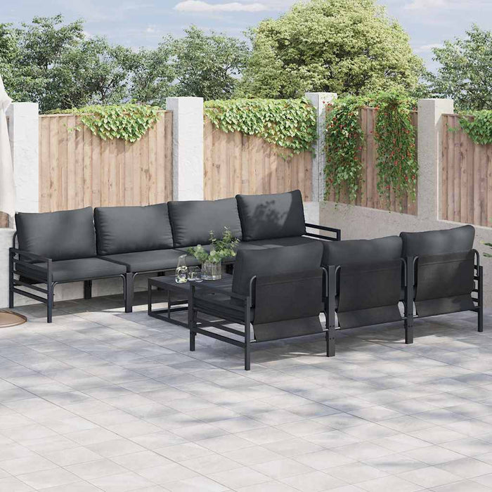 Set de canapele pentru grădină cu pernă cu pernă 8 pcs Antracit - WALTI WALTI