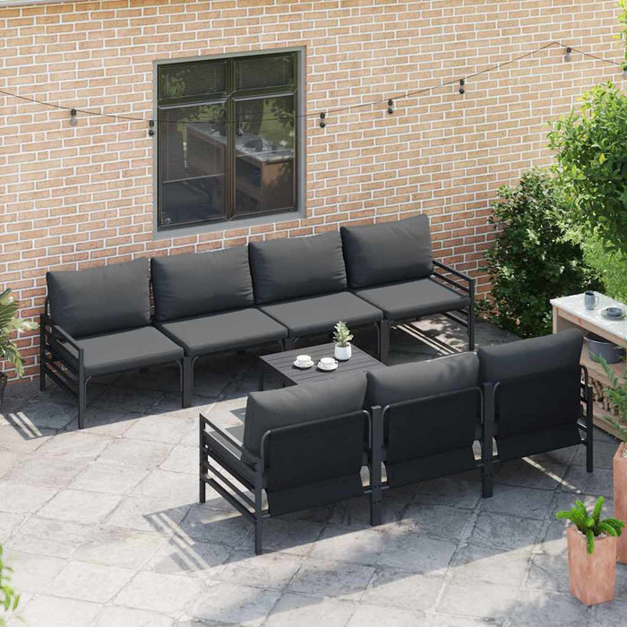 Set de canapele pentru grădină cu pernă cu pernă 8 pcs Antracit - WALTI WALTI