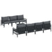 Set de canapele pentru grădină cu pernă cu pernă 8 pcs Antracit - WALTI WALTI