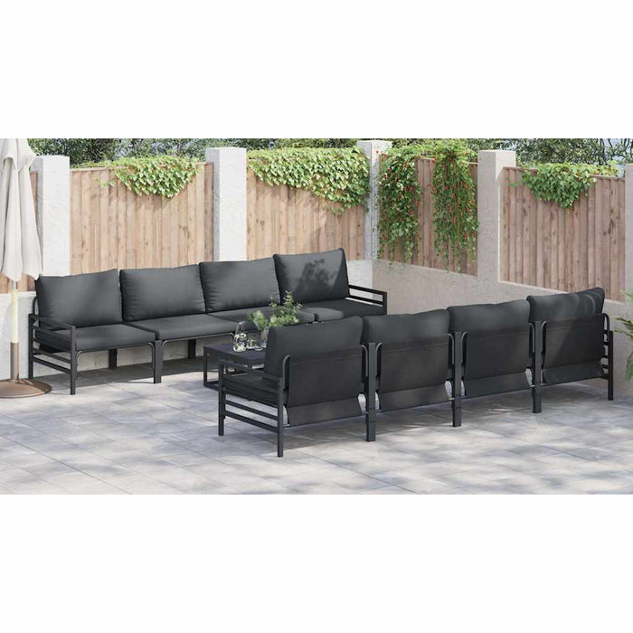 Set de canapele pentru grădină cu pernă cu pernă 9 pcs Antracit - WALTI WALTI