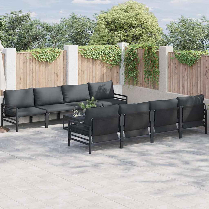Set de canapele pentru grădină cu pernă cu pernă 9 pcs Antracit - WALTI WALTI