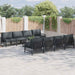 Set de canapele pentru grădină cu pernă cu pernă 9 pcs Antracit - WALTI WALTI