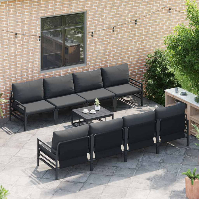 Set de canapele pentru grădină cu pernă cu pernă 9 pcs Antracit - WALTI WALTI