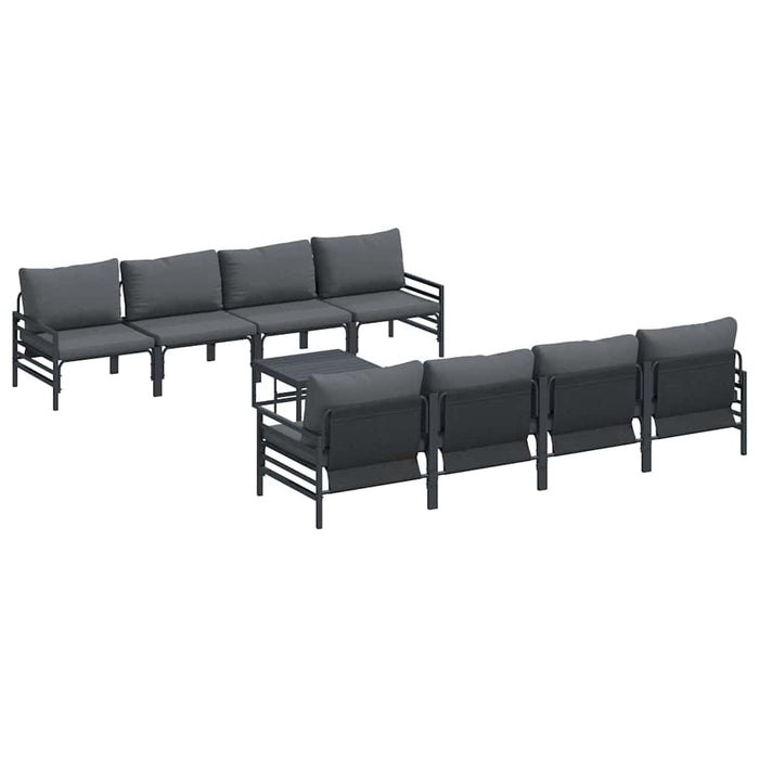 Set de canapele pentru grădină cu pernă cu pernă 9 pcs Antracit - WALTI WALTI