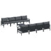 Set de canapele pentru grădină cu pernă cu pernă 9 pcs Antracit - WALTI WALTI