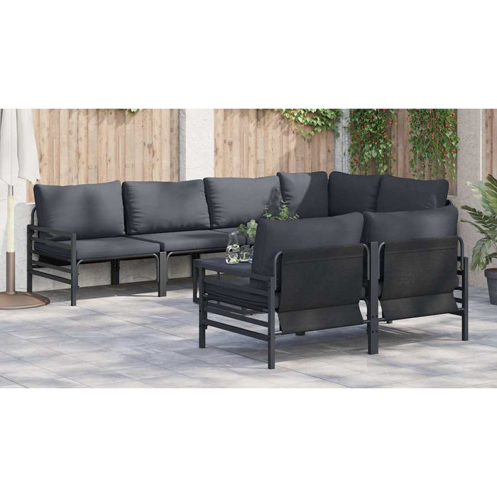Set de canapele pentru grădină 7 pcs Antracit 320 x 160 x 71 cm - WALTI WALTI