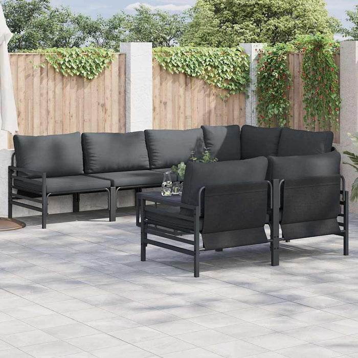 Set de canapele pentru grădină 7 pcs Antracit 320 x 160 x 71 cm - WALTI WALTI