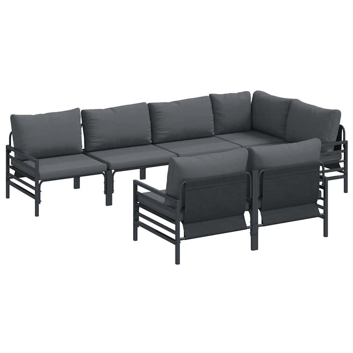 Set de canapele pentru grădină 7 pcs Antracit 320 x 160 x 71 cm - WALTI WALTI