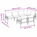 Set de canapele pentru grădină 7 pcs Antracit 320 x 160 x 71 cm - WALTI WALTI