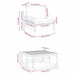 Set de canapele pentru grădină 3 pcs Antracit Oțel - WALTI WALTI