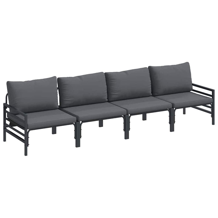Set de canapele pentru grădină 4 pcs Antracit Oţel - WALTI WALTI