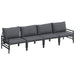 Set de canapele pentru grădină 4 pcs Antracit Oţel - WALTI WALTI